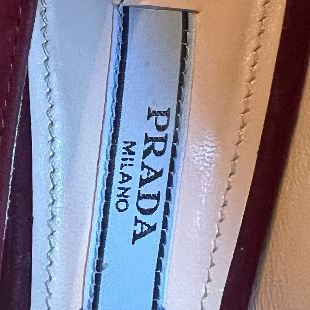 Prada Women's Deep Purple Suede Heels - Picture 9 of 14